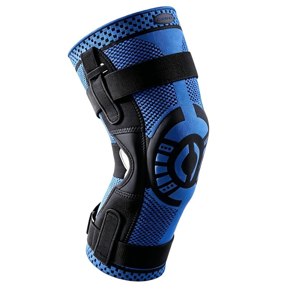 Right Knee Brace Size 4 Blue Adjustable Compression Side Stabilizers